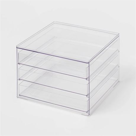 All Purpose 3 Drawer Storage Clear - Brightroom™: