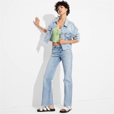 (Size8)Women's Low-Rise Bootcut Jeans - Wild Fable Light