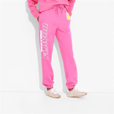 (XS)Adult Poppi Forever Icon Graphic Joggers - Pink