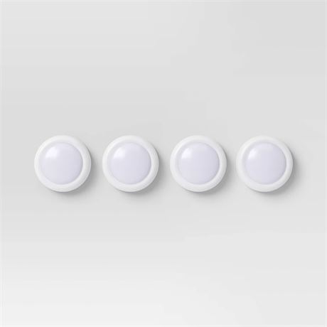 4pk Battery Operated Puck Lights - Room