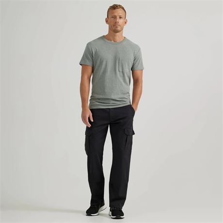 (Size30x30)Wrangler Men's ATG Relaxed Cargo Pants - Black