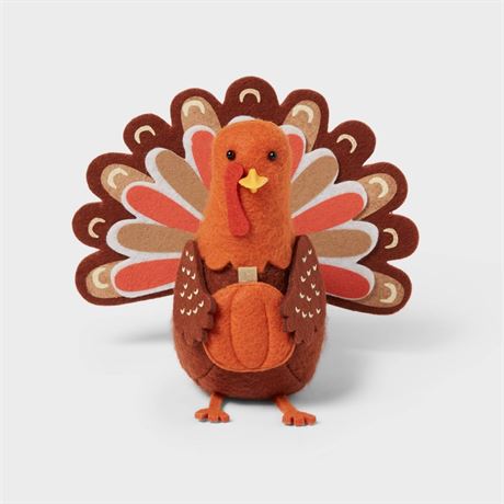 Thanksgiving Felt Plush Turkey with Pumpkin -