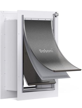 Baboni 3-Flap Pet Door for Wall, Steel Frame