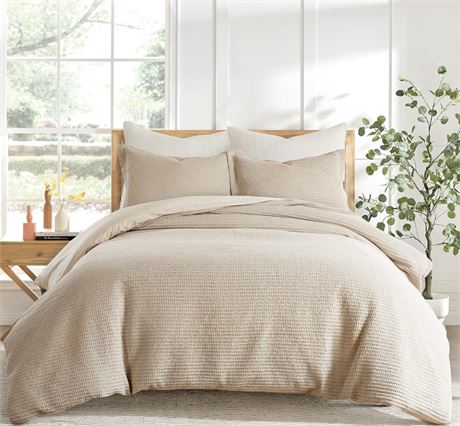 Levtex Home - Cloud Waffle Taupe Comforter king
