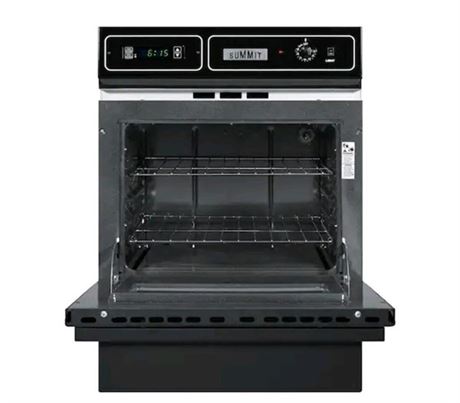 Summit 24 in. Single Gas Wall Oven in Black
